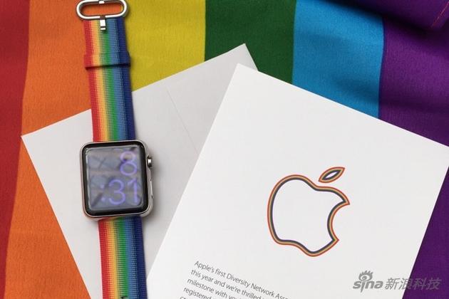 蘋果公司為慶祝LGBT自豪游行推彩虹色Apple Watch